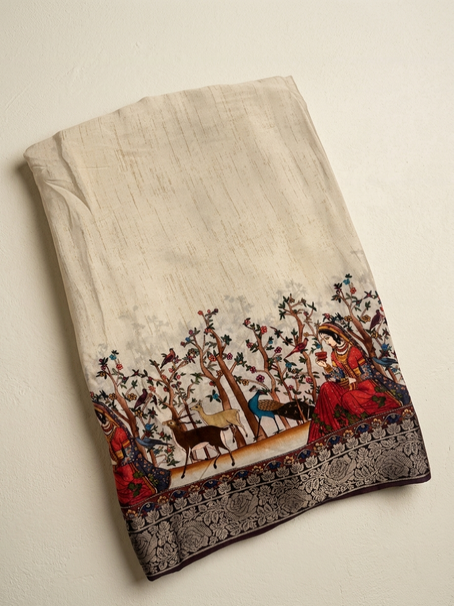 Chinon Digital Print Saree
