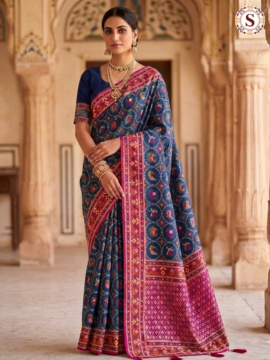 Pashmina Patola Silk Saree