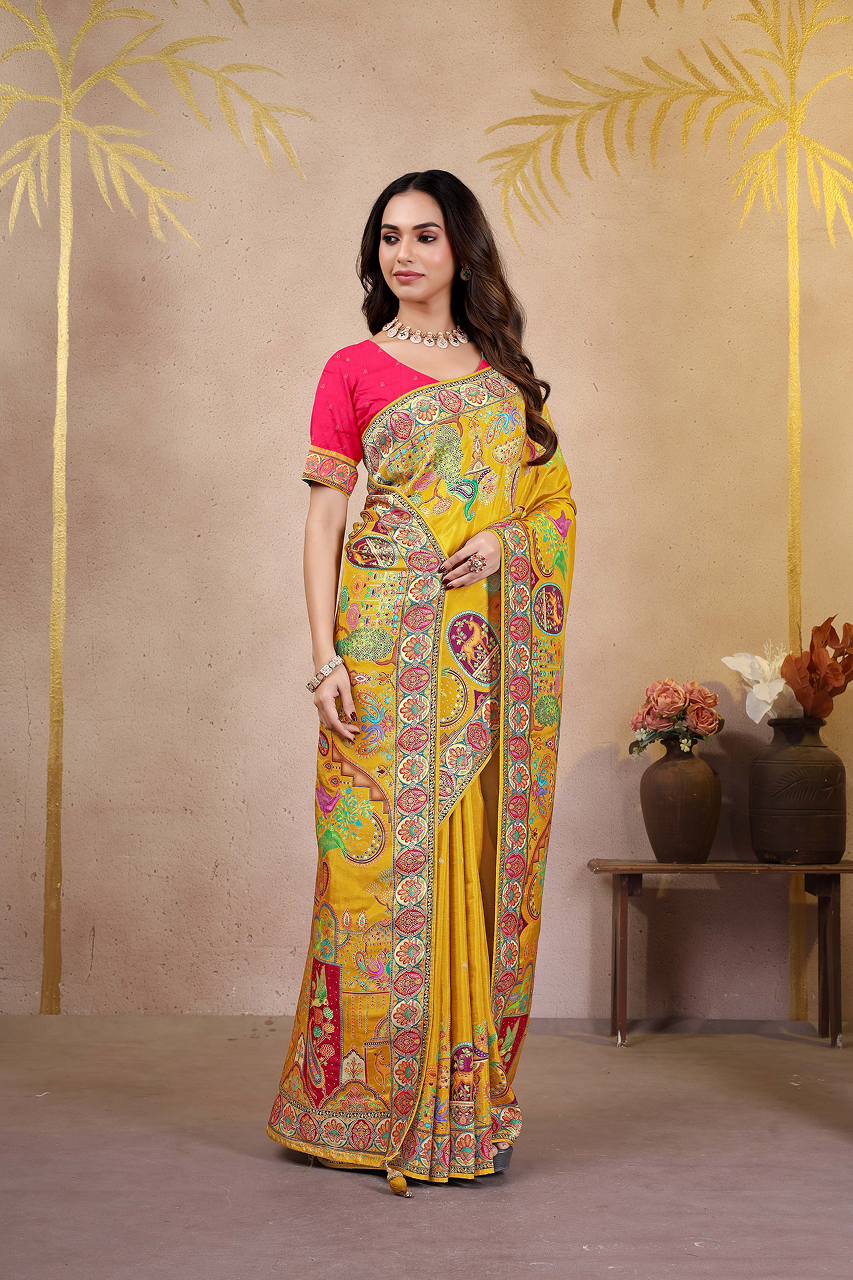 Rangkart Position Print Saree